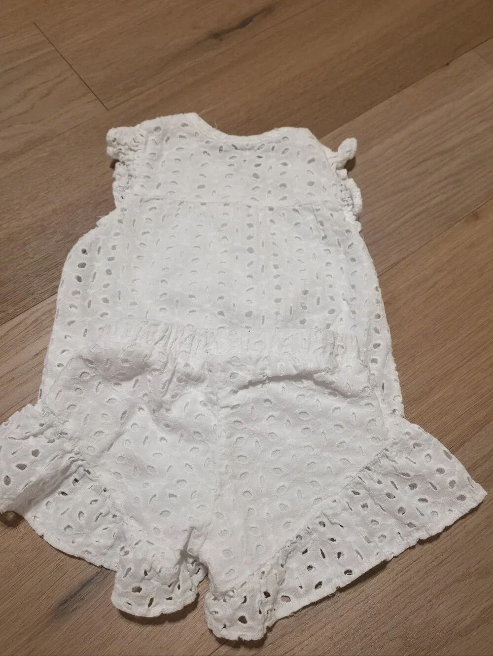7 For All Mankind Girls White Eyelet Matching Set